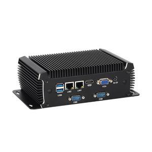 팬리스 산업용 PC 윈도우 리눅스 i5-4200U 6x RS232 RS485 2x 기가비트 이더넷 HDMI VGA 6xUSB GPIO 미니 P