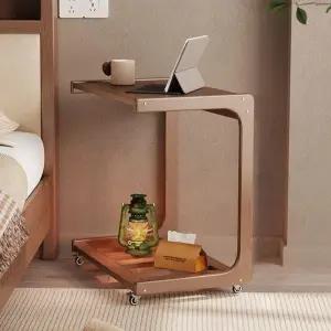 이동식 사이드 테이블 투명 거실 쇼파 원목 탁자