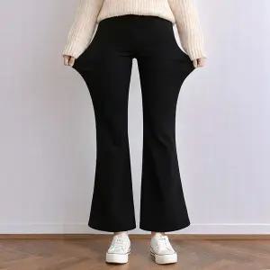 [퍼스트클로]여성용 가볍고 따뜻한 융털 부츠컷 기모바지 스판 하체커버 레깅스 밴딩팬츠 A8896_P414219594