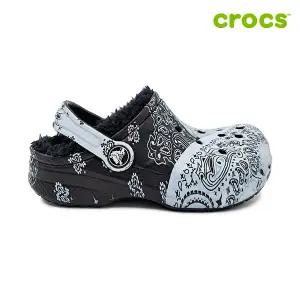 [하프클럽/크록스]바야 라인드 클로그 키즈 아동 털샌들 207654-066