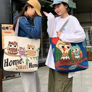 행운의 빅사이즈 부엉에코백 여름가방 데일리가방 데일리백 에코백