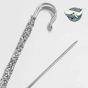 우아한 큐빅 장식 브로치 핀 대형 이쁜 포인트 장식옷핀 큰옷핀 옷핀