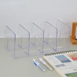 4칸 책상책꽂이 책상위 간이 책꽂이 북트레이(투명) 책꽂이 선반