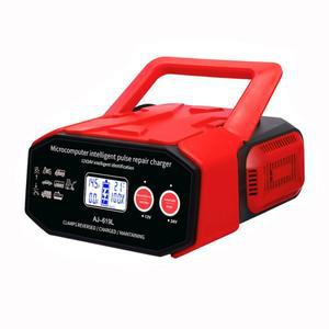 차량용 배터리 충전기 Eu-Plug 펄스 수리 LCD 고속 전력 습식 납산 디지털 디스플레이 400W 12 V 24V