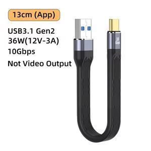 Type-C - USB-A PD 고속 충전 USB3.1 하드 드라이브 10gbps 전송 13cm 초단거리 휴대용 데이터 케이블