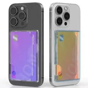 하이온 핸디 투명 맥세이프 사이드 카드지갑 케이스 카드1장 수납 아이폰 갤럭시 호환