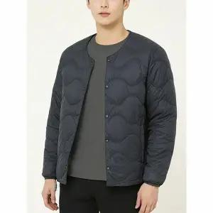 [하프클럽/디바옴므]투웨이 덕다운 항아리퀄팅 경량 패딩 자켓 점퍼 라운드 브이넥 오리털