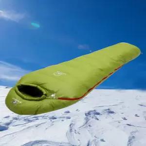 구스 페더다운 침낭 겨울 극동계 침낭 군대 침낭 백패킹 애벌레 블랙 400g