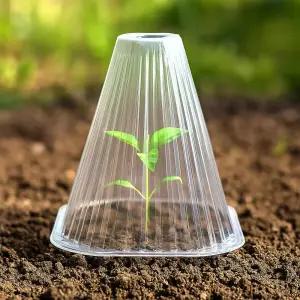 쑥쑥 식물 모종 보호 커버 100p세트 묘목 고깔 덮개 보호캡 작물 씨앗