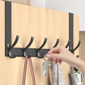 도어후크 문에 거는 옷걸이 문뒤 행거 가로 6구 방문옷걸이 문걸이