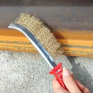 쇠부러쉬 철판 석쇠 튼튼한 구리 브러쉬 솔 구리브러쉬 철솔 쇠솔브러쉬