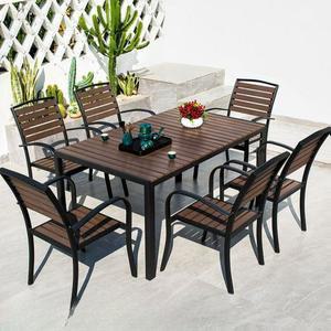 6인용 야외 테이블 철제 세트 리프트 옥상 펜션 카페 식탁 테라스