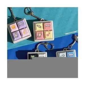 [라일리] Rly 키링 레트로 파우치고리 트라이코지 네모 가방고리