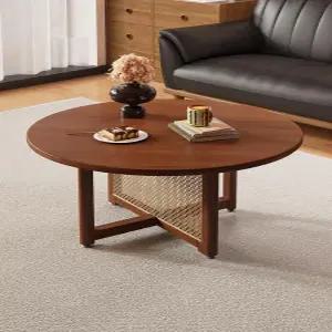 거실 테이블 원목 원형 접이식 리프트업 탁자