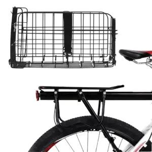 자전거 철망 시장바스켓 반사판 접이식 뒷바구니 짐받이 27.5x38x22 가벼운 케리어