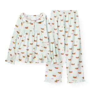 [오르시떼](하남점)여성 G103 핫도그까미유 긴소매 파자마 세트