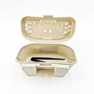 미끼 보관용 지렁이 급여통 낚시용 핀셋 포함 먹이 저장 케이스 그레이