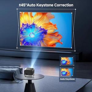 프로젝터 4K Android11.0 380 ANSI 네이티브 Wifi6 BT5.0 홈 시네마 야외 휴대용