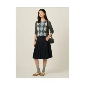 빈폴 BEANPOLE LADIES 플리츠스커트 네이비 BF5927C51R 416298