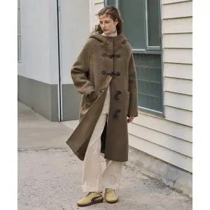 [드로우핏 우먼](신세계 사우스시티)알파카 부클 더플 후드 코트 [2COLOR]