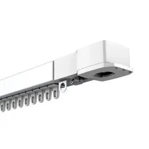 [헤이홈]전동커튼 레일 길이조절형 IoT 리모컨 자동 앱제어 거실 셀프 설치 스마트 커튼봉 3m(180~300cm)