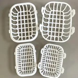 플라스틱 사각 미니 바구니 2개입 장함 수납 정리 함 용기 거실 주방 화분