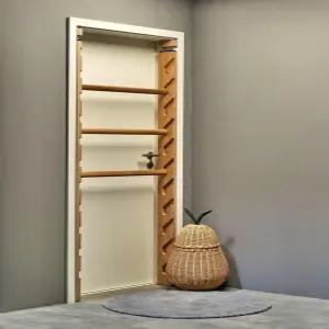 문틀원목철봉 실내 턱걸이 선반 풀업 슈로스바 홈트레이닝