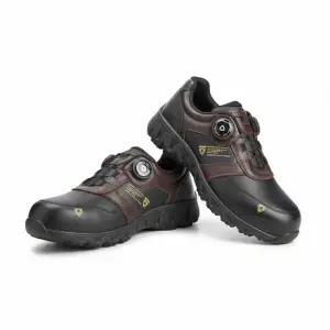 세몽 초경량 4인치 다이얼 안전화 소가죽 미끄럼방지 브라운 초경량안전화