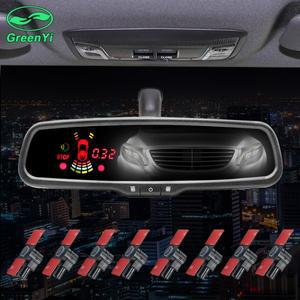 2024 신형 자동차 내부 백미러 모니터 전후방 8개 주차 센서 (순정 브래킷 포함, 16mm 플랫