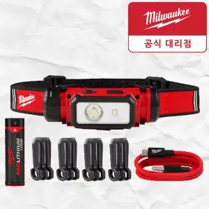 밀워키 L4 HL2-301 4V 헤드랜턴 낚시 캠핑 등산 안전모 모자 작업용 헤드라이트