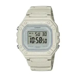 카시오 W-218HC-8A 공용 스포츠 스퀘어 전자 손목 시계