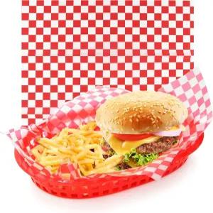 뉴스타 푸드 서비스 44263 레드 체크 바구니 라이너 12 x 인치 36 세트