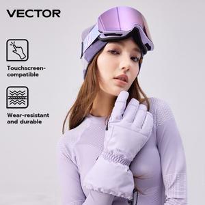 벡터 터치스크린 P 코튼 방수 스키 장갑 내마모성 손바닥 습기 따뜻한 남녀 공용 다섯 손가락