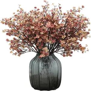 JAKY-글로벌 베이비 브레스 실크 인조 꽃 6묶음 유럽산 가짜 장식 결혼 파티 가을 줄기 꽃다발 DIY 홈 가든