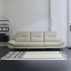 [다우닝] 센느 4인 전체 천연가죽 소파