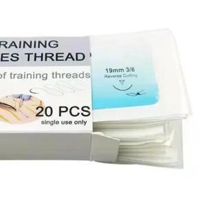 20pcs 의료 바늘 봉합 나일론 모노 필라멘트 스레드 실습 키트 교육 시연 학생
