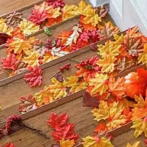 쌍문상회 단풍 조화 잎 모형 인조 나뭇잎 낙엽 50pcs 대용량 가을장식