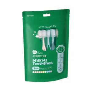 그린핑거 유아 칫솔 3단계 10개 고불소 치약 3단계 BNS