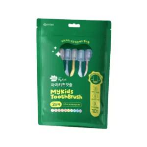 그린핑거 유아 칫솔 2단계 10개 치약 1단계 3개 세트 BNS