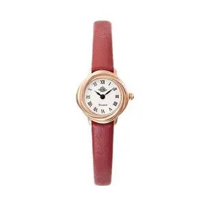 [신세계라이브쇼핑]로즈몽 RS67-05RD 앤틱 터치 로즈 라운드 여성 가죽 손목 시계