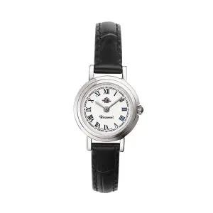 [신세계라이브쇼핑]로즈몽 RS75-03BK 앤틱 터치 로즈 라운드 여성 가죽 손목 시계