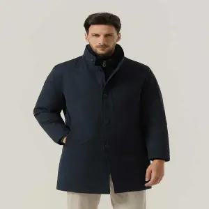 [페라로밀라노](정가879000원)남성겨울 면혼방베이직한 양털탈착구스다운 트렌치파일럿코트패딩 AM0FOCO401