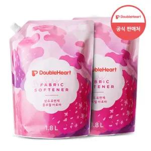 더블하트 유아 섬유유연제 플로럴아로마 1.8L(리필)2개