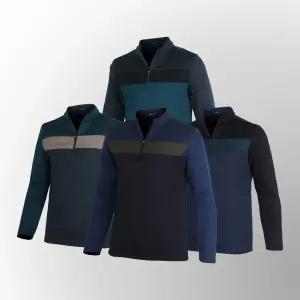 다른 레벨이 원단과 봉제 기모집업티셔츠 3중패턴 아웃도어 기모 긴팔 겨울 따뜻한 남성 작업복 운동복