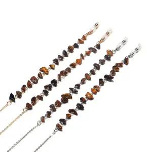 고품질 마스크스트랩 안경줄 순수 호안석 타이거아이 아이웨어 (WFKILIU)