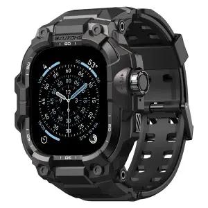 애플 워치 밴드용 메탈 케이스러버 스트랩 울트라 3 2 49mm 실리콘 팔찌 아이워치 11 10 46mm 9 8 7 6 4 SE