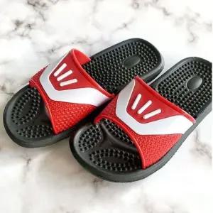 브이형 지압 슬리퍼 남녀 공용 사무실 병원 실내 신발 레드 (WFKIMDA)