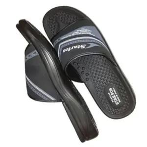남성 빅사이즈 지압 슬리퍼 쿠션형 편안한 실내 블랙 (WFKIMDH)