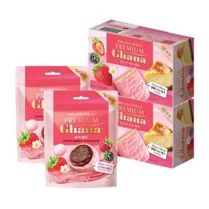 롯데 프리미엄 가나 랑드샤 치즈베리 91g+쿠키 베리 67g 2개씩 (총 4개)