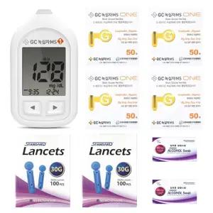 녹십자MS 원 ONE 혈당측정기 풀세트 (기계세트+시험지200매+채혈침210개+알콜솜200매)